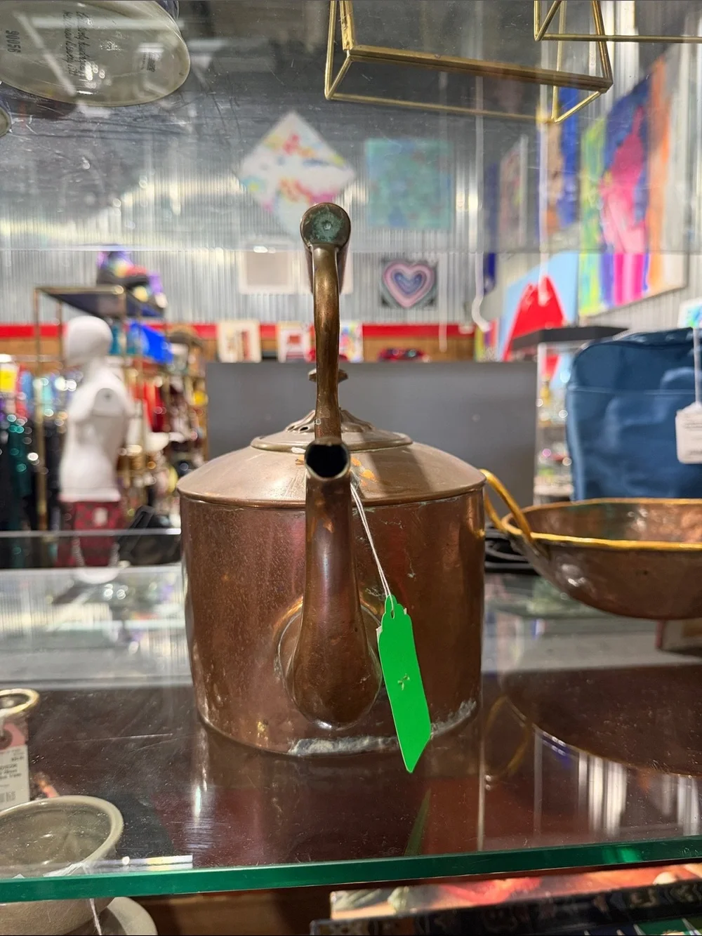 Copper Finish Vintage-Style Teapot - Brown